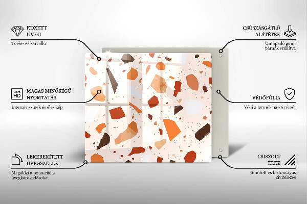 Üveg vágódeszka Dekoratív kőedény