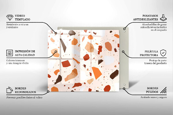 Üveg vágódeszka Dekoratív kőedény