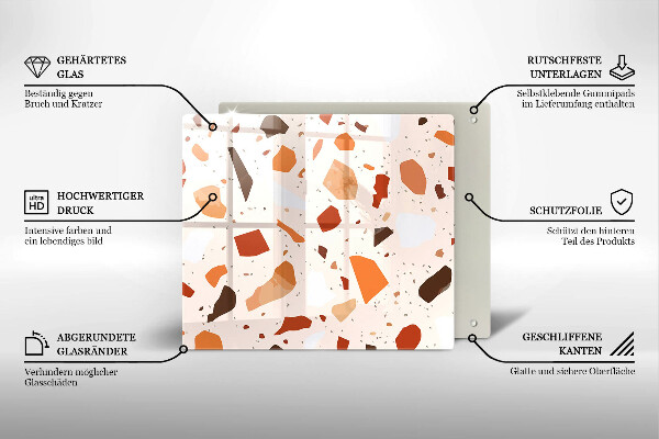 Üveg vágódeszka Dekoratív kőedény