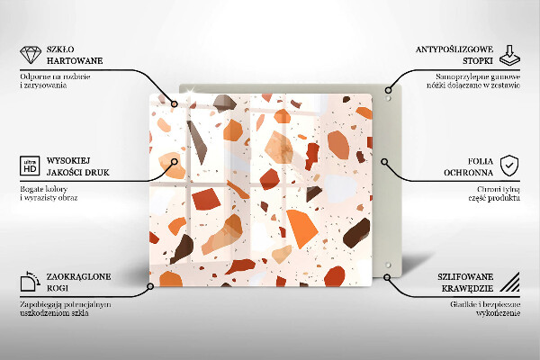 Üveg vágódeszka Dekoratív kőedény