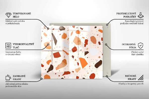 Üveg vágódeszka Dekoratív kőedény