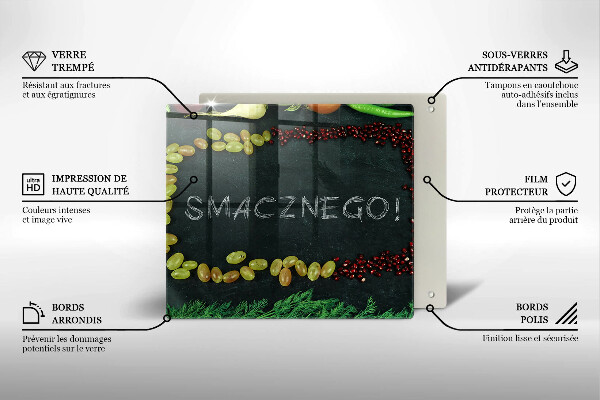 Üveg vágódeszka Felirat Jó étvágyat!