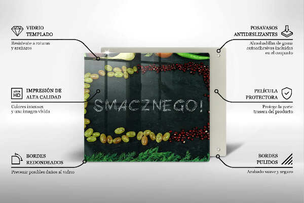 Üveg vágódeszka Felirat Jó étvágyat!