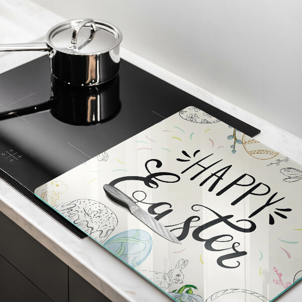 Üveg vágódeszka Happy Easter