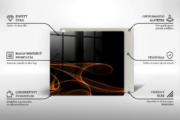 Üveg vágódeszka Absztrakt vonalak