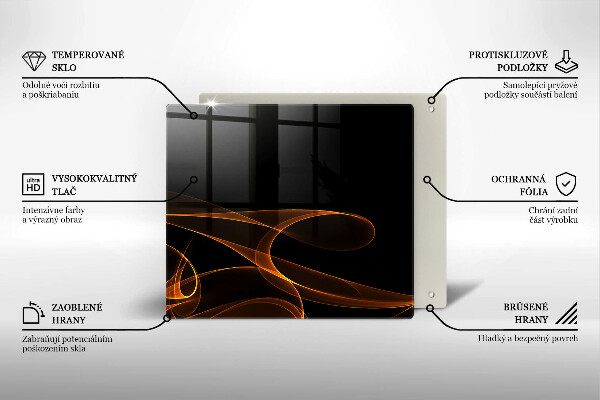 Üveg vágódeszka Absztrakt vonalak