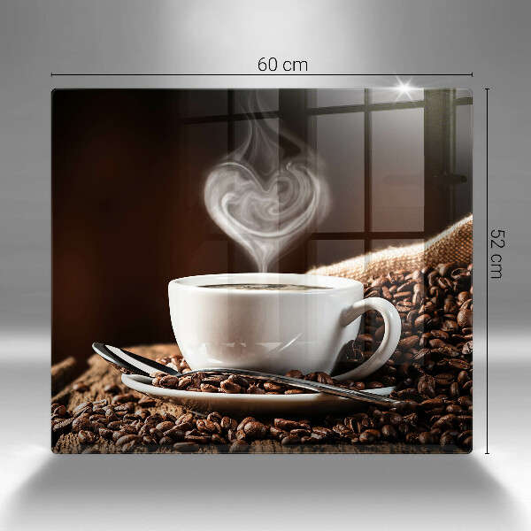 Üveg vágódeszka Kávé és egy csésze