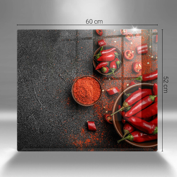 Üveg vágódeszka Piros chili paprika