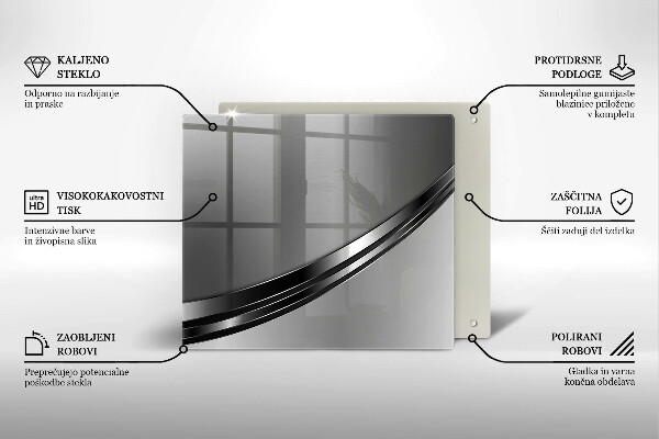 Üveg vágódeszka Fém absztrakció