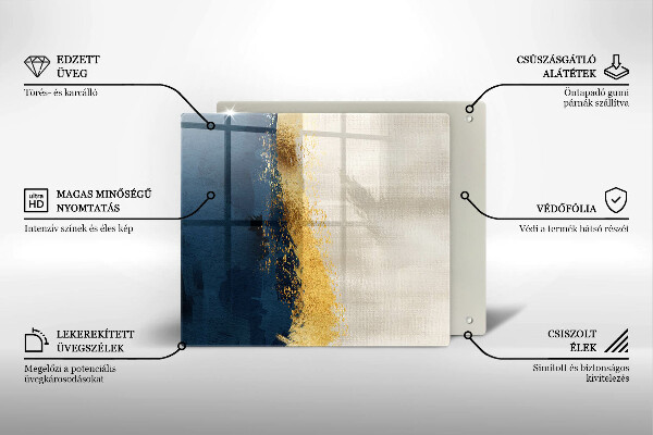 Üveg vágódeszka Arany absztrakció