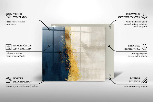 Üveg vágódeszka Arany absztrakció