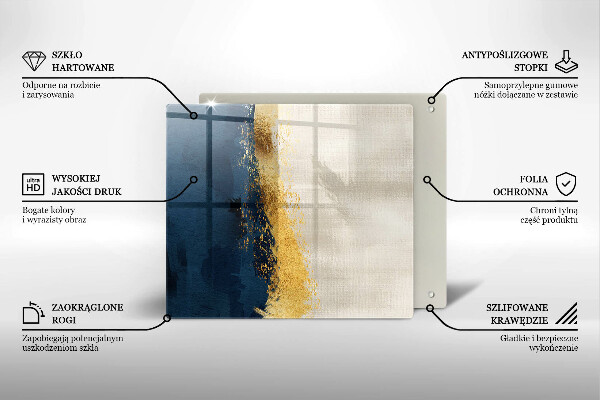 Üveg vágódeszka Arany absztrakció