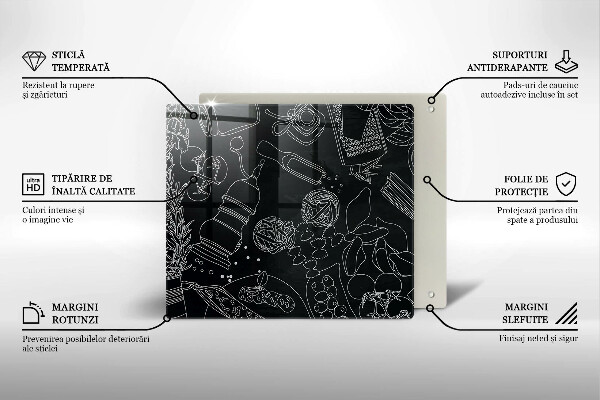 Üveg vágódeszka Konyhai kiegészítők