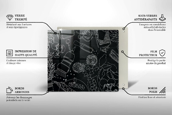 Üveg vágódeszka Konyhai kiegészítők