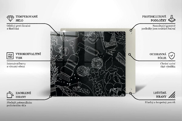 Üveg vágódeszka Konyhai kiegészítők