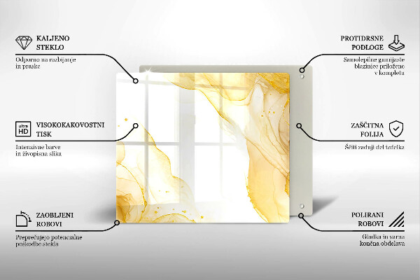 Üveg vágódeszka Arany absztrakció