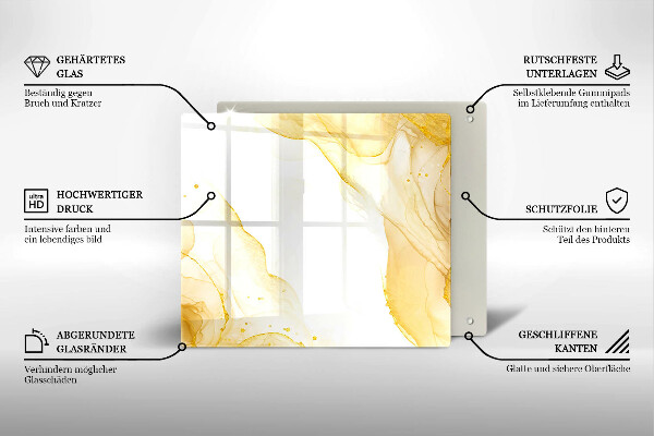 Üveg vágódeszka Arany absztrakció