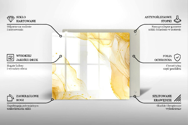 Üveg vágódeszka Arany absztrakció