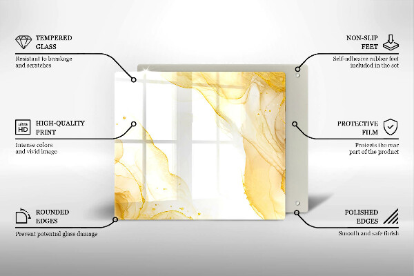 Üveg vágódeszka Arany absztrakció