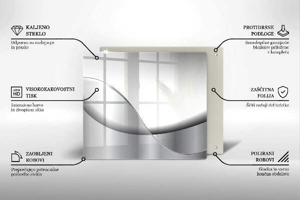 Üveg vágódeszka Absztrakt vonalak tervezése