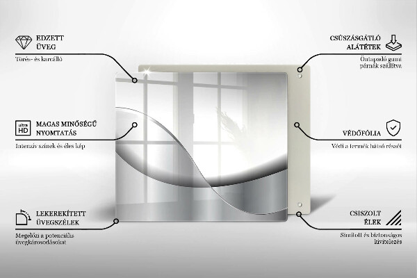 Üveg vágódeszka Absztrakt vonalak tervezése