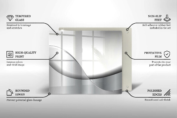 Üveg vágódeszka Absztrakt vonalak tervezése