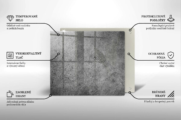 Üveg vágódeszka Beton kő textúra