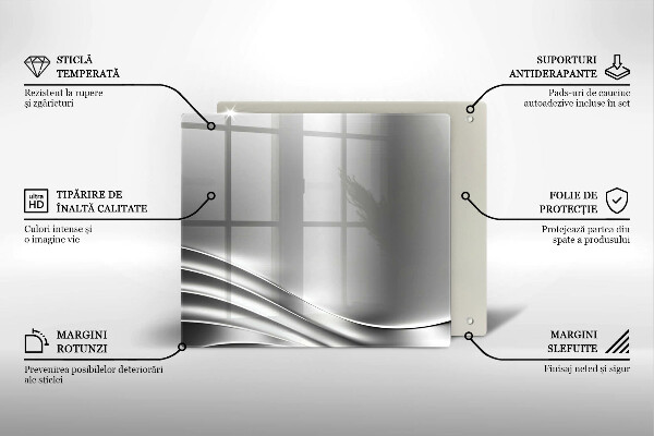 Üveg vágódeszka Fém szerkezet