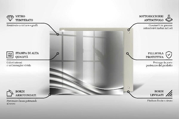 Üveg vágódeszka Fém szerkezet