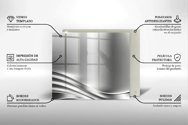 Üveg vágódeszka Fém szerkezet