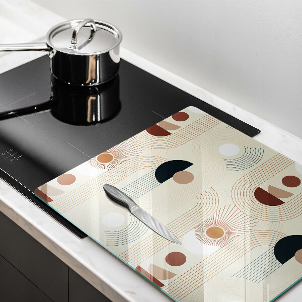 Üveg vágódeszka Boho geometriai formák