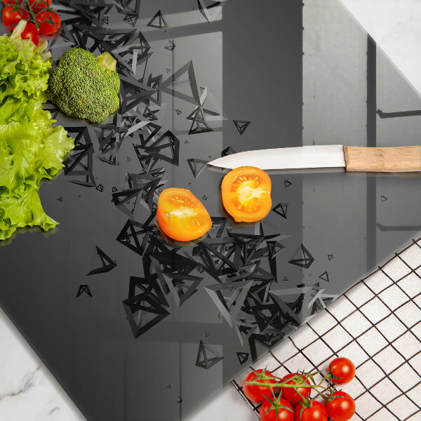 Üveg vágódeszka Absztrakt 3D-s formák