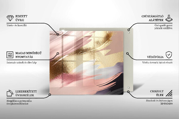 Üveg vágódeszka Pasztell foltok