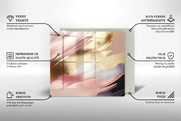 Üveg vágódeszka Pasztell foltok