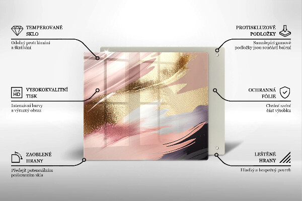 Üveg vágódeszka Pasztell foltok