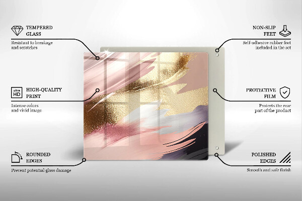 Üveg vágódeszka Pasztell foltok