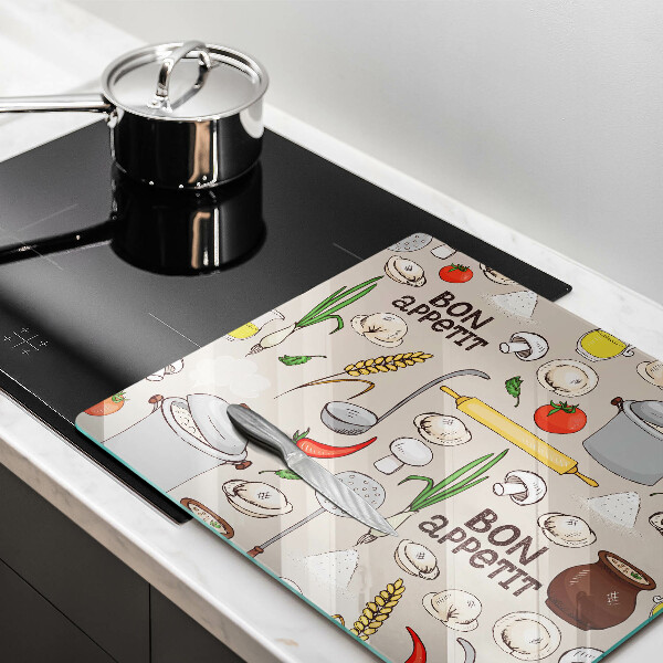 Üveg vágódeszka Konyha illusztráció