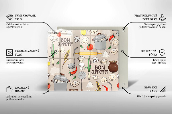 Üveg vágódeszka Konyha illusztráció