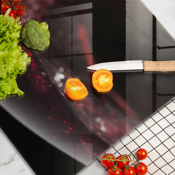 Üveg vágódeszka Vörösbor egy pohárban