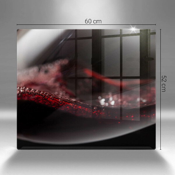 Üveg vágódeszka Vörösbor egy pohárban