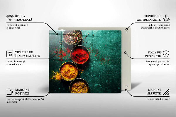 Üveg vágódeszka Keleti fűszerek