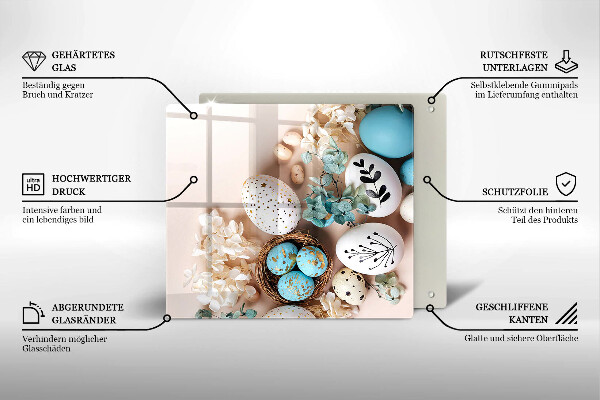 Üveg vágódeszka Húsvéti díszek