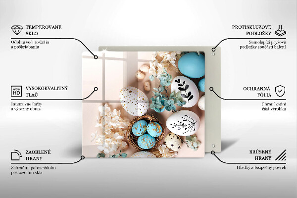 Üveg vágódeszka Húsvéti díszek