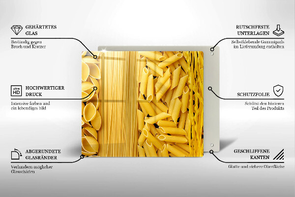 Üveg vágódeszka Tészta