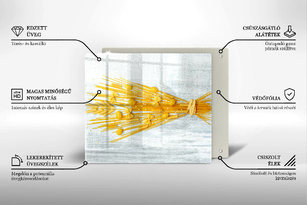 Üveg vágódeszka Tészta