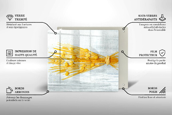 Üveg vágódeszka Tészta