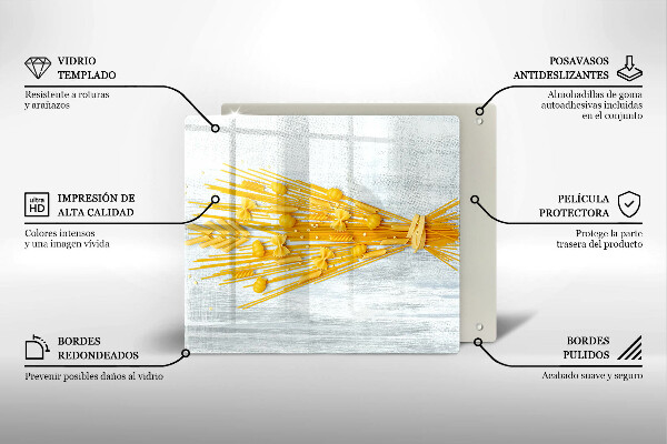 Üveg vágódeszka Tészta