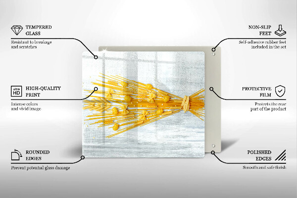 Üveg vágódeszka Tészta