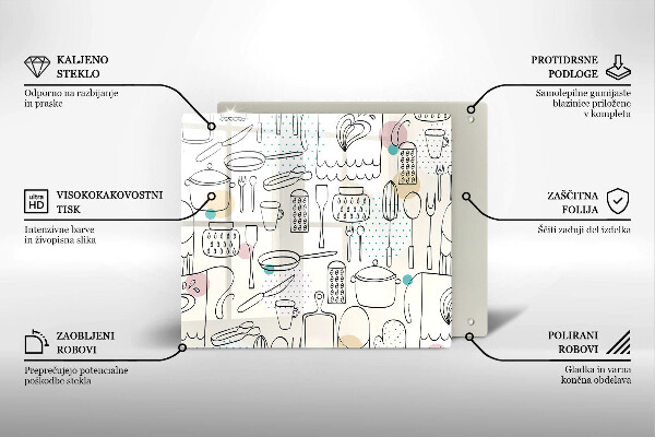 Üveg vágódeszka Konyhai kiegészítők