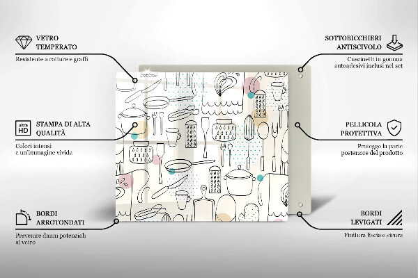 Üveg vágódeszka Konyhai kiegészítők